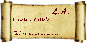 Lisztes Anikó névjegykártya